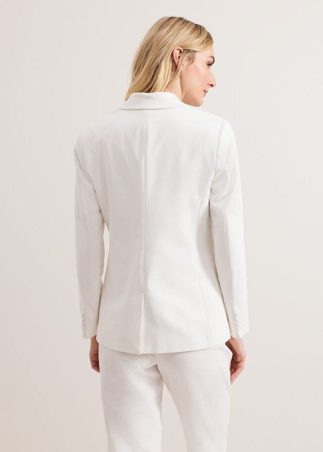 White Phase Eight Ulrica Fitted Jackets | 7316UYXBH