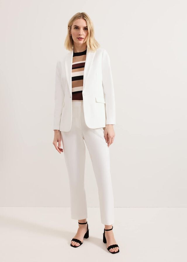 White Phase Eight Ulrica Fitted Jackets | 7316UYXBH