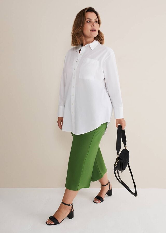 White Phase Eight White Cotton Oversized Shirts | 8906VRUPK