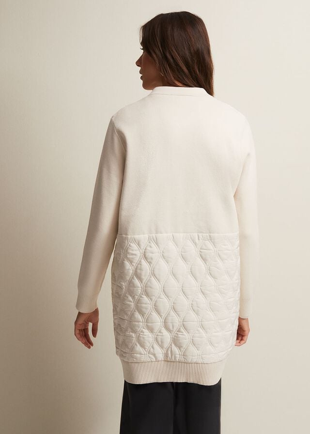 White Phase Eight Zadie Quiltedigan Coats | 3692VDAKT