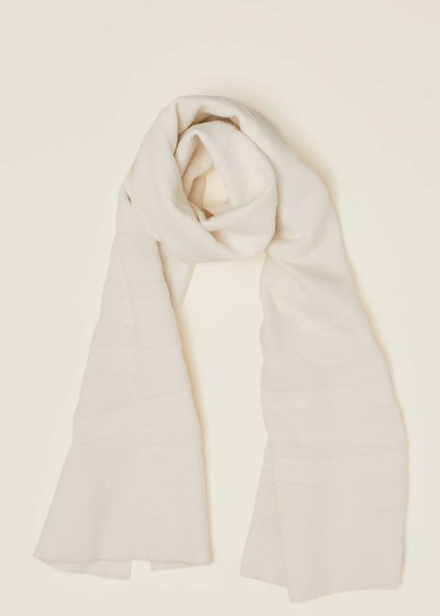 White Phase Eight Zeny Zebra Jacquard Scarves | 2740GKSQJ